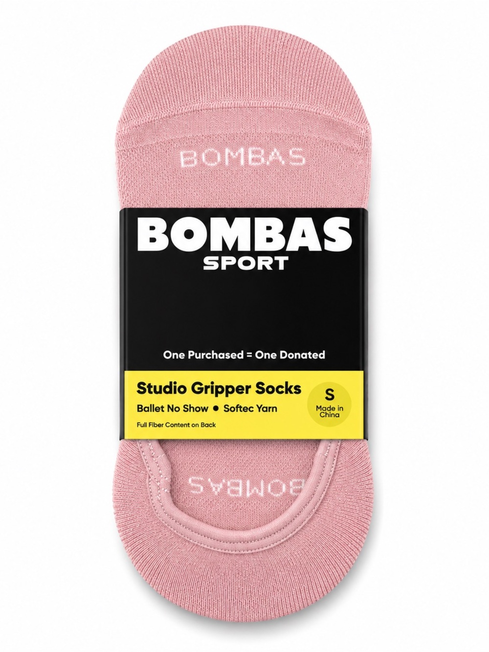 Bombas Studio Gripper Ballet No Show Socks Pink S
